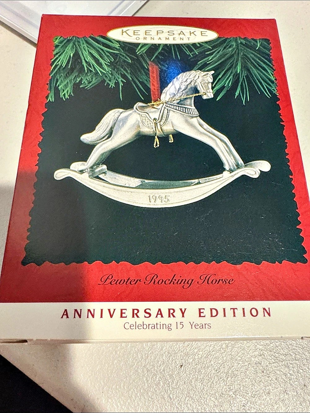 Hallmark Rocking Horse Anniversary Edition Ornament 1995